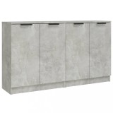 Servante, 2 piese, gri beton, 60x30x70 cm, lemn prelucrat