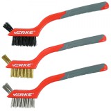 Set de 3 perii de sarma, otel inox, alama, nylon V05285