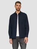 Camasa barbati din bumbac, cu croiala Regular fit si buzunar la piept, Bleumarin inchis, 3XL