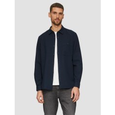 Camasa barbati din bumbac, cu croiala Regular fit si buzunar la piept, Bleumarin inchis, 3XL