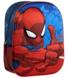 Rucsac Copii 3D Spider-man 25x31x10cm, Brand Cerda, Poliester/EVA, Varsta 3-6 Ani