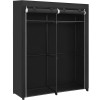 SONGMICS Garderoba pentru depozitarea hainelor, din material textil, cu 2 bare pentru umerase, 43x140x174cm, negru Household NewTrend