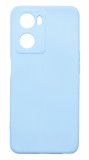 Husa de protectie din silicon pentru OPPO A57S, SoftTouch, interior microfibra, Albastru deschis, Oem