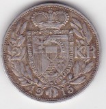 Liechtenstein 2 Kronen 1915 &ndash; Johann II F&uuml;rst von Liechtenstein