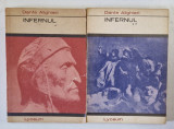 INFERNUL de DANTE ALIGHIERI , VOL. I - II ,1971 * COPERTA FATA VOLUMUL I INTARITA CU SCOTCH