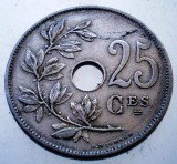 7.503 BELGIA 25 CENTIMES 1909 BELGIQUE, Europa, Cupru-Nichel