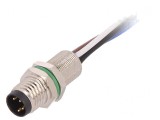 Conector M8 Tată 4 Pin pentru Panou cu Piuliță