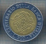 AX 1404 MONEDA -ITALIA-500 LIRE-ANUL 1893-1993 BANCA ITALIEI-STAREA CARE SE VEDE