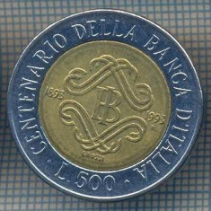 AX 1404 MONEDA -ITALIA-500 LIRE-ANUL 1893-1993 BANCA ITALIEI-STAREA CARE SE VEDE