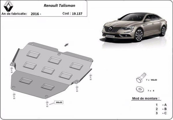 Scut motor metalic Renault Talisman 2016-prezent