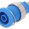 Soclu Banană 4mm Albastru Aurit 25A 1kVDC