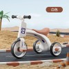 Children's three-wheeled baby balance car-bicycle anti-rollover music light-color: white, Flippy
