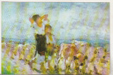 Bnk cp Campina - Muzeul N Grigorescu - Pastorite cu vitei - necirculata, Printata