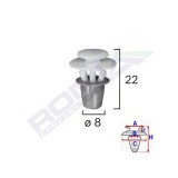 Clips Fixare Elemente Exterioare Pentru Seat Vw 8X22mm - Alb Set 10 Buc 136492 A81056-RMX