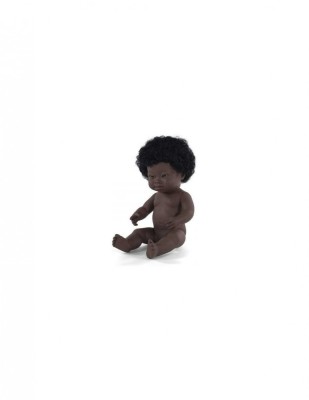 Papusa educationala 38 cm Fetita Africana cu Sindrom Down foto
