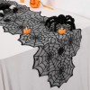 Napron Decorativ, Model Panze si Paianjeni, Negru, 183x45cm, Poliester, Oem