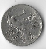 Moneda 20 centesimi 1921 - Italia, Europa, Cupru-Nichel