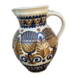 CARAFA VINTAGE DIN CERAMICĂ CU MODEL DECORAT MANUAL