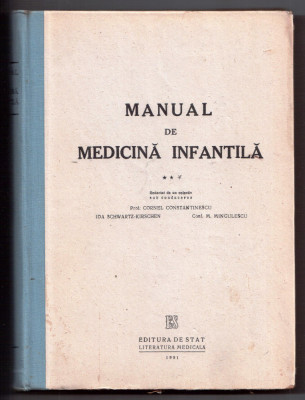 manual de medicina infantila boli infetioase cartonata prof. constantinescu foto