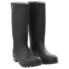 vidaXL Cizme de ploaie, negru, PVC, mărime 44