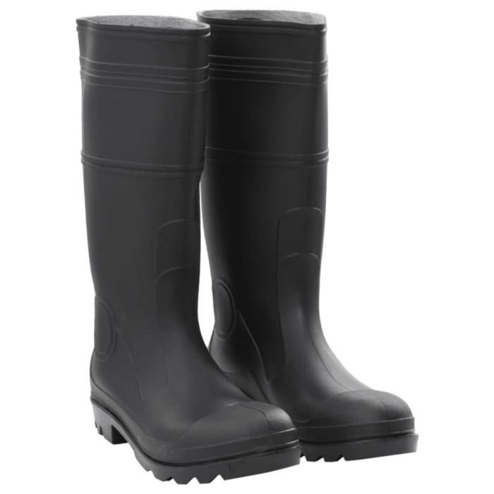 vidaXL Cizme de ploaie, negru, PVC, mărime 44