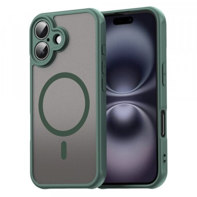 Husa MagSafe pentru Apple iPhone 16, Techsuit, HaloFrost II, Verde foto