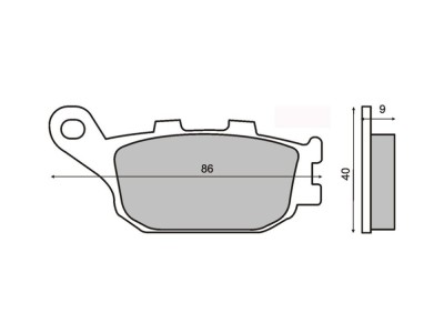Set placute frana 86x40x9, RMS foto