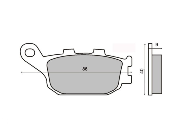 Set placute frana 86x40x9, RMS