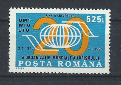 TSV$ - 1994 LP 1365 A XX- A ANIVERSARE ORGANIZATIA MONDIALA A TURISMULUI MNH/** foto