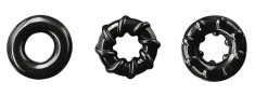 Set 3 Inele Erectie Trio Rings, TPE, Negru, Passion Labs, Sensations foto