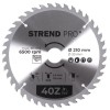 Disc circular vidia, pentru lemn, 40 dinti, 210 mm, Strend Pro