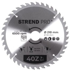 Disc circular vidia, pentru lemn, 40 dinti, 210 mm, Strend Pro GartenVIP DiyLine