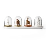 Set 4 recipiente condimente bucatarie, design animale haioase, organizare condimente eficienta,, Oem