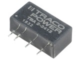 Convertor DC/DC 2W, Tensiune ieşire 15V, Protecţie SCP