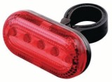 Cumpara ieftin Stop bicicleta Hi Five cu 5 LED-uri rosii super bright, 2 functii, prindere tija sa 25.4&ndash;31.8 mm, structura rezistenta