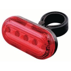 Stop bicicleta Hi Five cu 5 LED-uri rosii super bright, 2 functii, prindere tija sa 25.4&ndash;31.8 mm, structura rezistenta