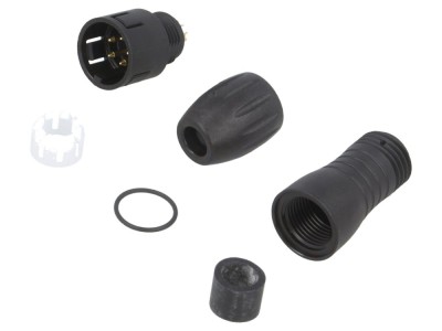 Conector circular tată 5 pini, IP67 foto