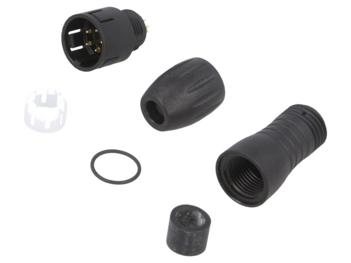 Conector circular tată 5 pini, IP67