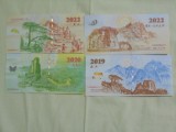 BANCNOTE FANTASY NOTE - CHINA - 2019- 2022 - MOSTENIREA MONDIALA A NATURII SI CULTURII CHINEZE - 4 BUC. - VEZI POZE FATA- VERSO
