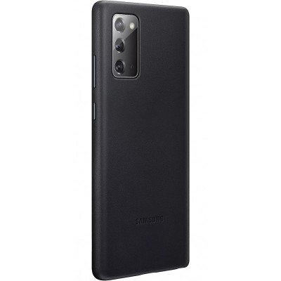 Husa Piele Samsung Galaxy Note 20 N980 / Samsung Galaxy Note 20 5G N981, Leather Cover, Neagra EF-VN980LBEGEU foto