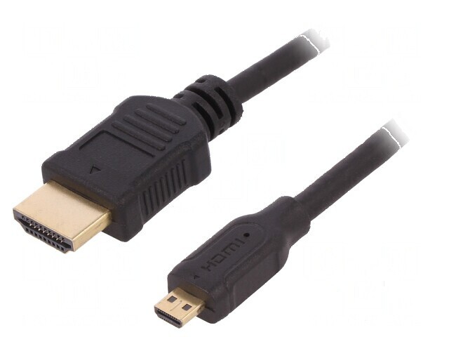 Cablu HDMI 1.4 cu mufă HDMI și micro HDMI, 1,5m, negru