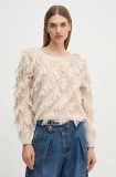 OUI pulover din amestec de lana femei, culoarea bej, 89583