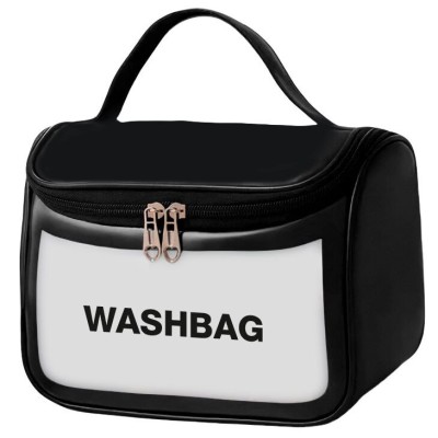 Gentuta cosmetica impermeabila, unisex, WashBag Top Choice 99557, negru foto