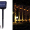 Instalatie solara de exterior 100 LED, 10m, galbena, 8 jocuri, senzor lumina