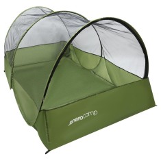 Cort cu plasa anti-insecte autoexpandabil, pentru plaja sau camping, 190x120x95 cm, verde Household NewTrend