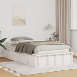 vidaXL Cadru de pat cu depozitare Manual Alb 90 x 200 cm Lemn compozit