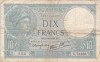 FRANTA 10 francs 5-10-1939 VF!!!