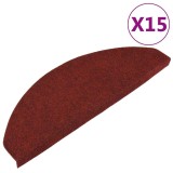 Cumpara ieftin Covorase scari autoadezive, 15 buc., rosu, 65x22,5x3,5 cm