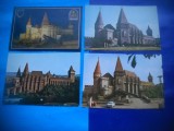 HOPCT LOT 2456 CASTELUL HUNEDOARA -JUD HUNEDOARA-4 CARTI POSTALE-NECIRCULATE, Necirculata, Printata