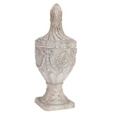 Decoratiune ceramica alb antichizat 26x63 cm